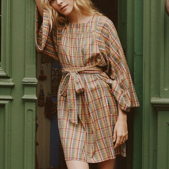 DÔEN Mini Plaid Calder Dress - Picture 4 of 7